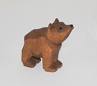 Bär, klein, schnuppernd, 4 cm (Typ 1)